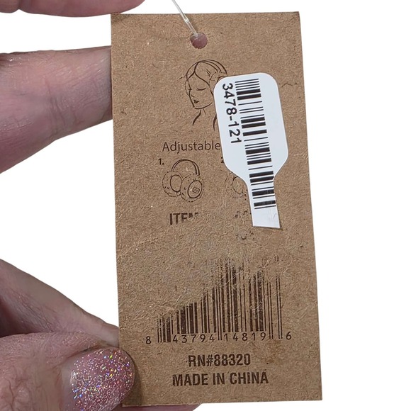 C.C. Cable Knit Faux Fur Earmuffs Beige Adjustable Winter Warm New Outdoors - Picture 9 of 10